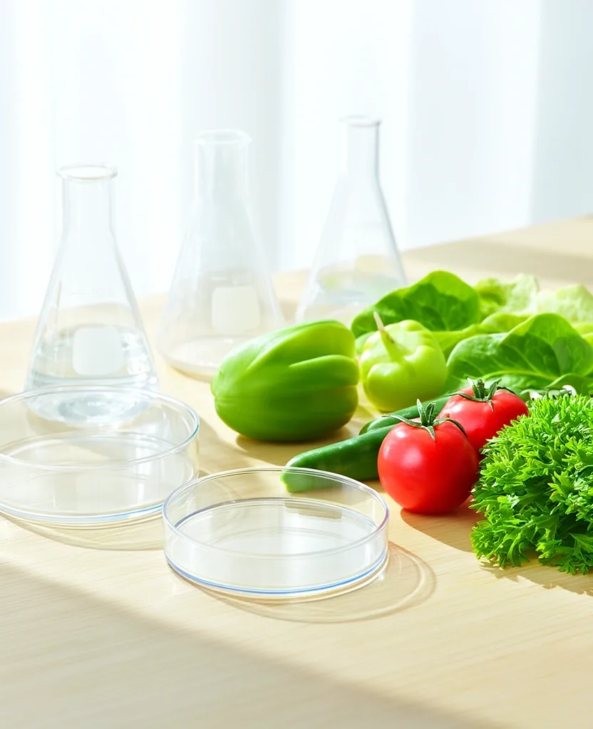 Clinical laboratory glassware representing precision and transparency